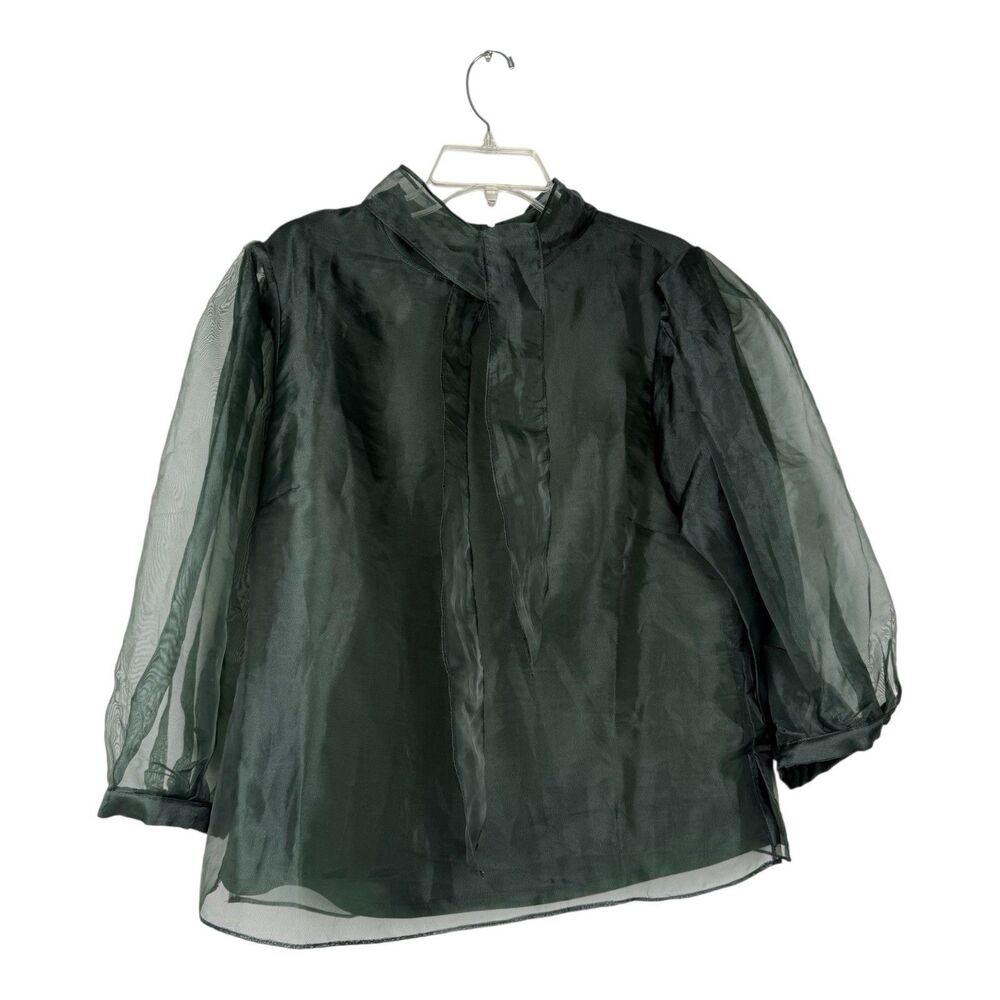 CeCe Women Green Blouse Size M Like New